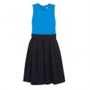 Carven jersey and seersucker dress
