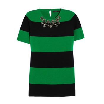 Crystal-embellished merino wool sweater