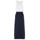 Splendid Two-tone cotton-blend jersey maxi dress