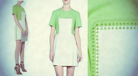 philip lim Safety pin-detailed linen-blend mini dress